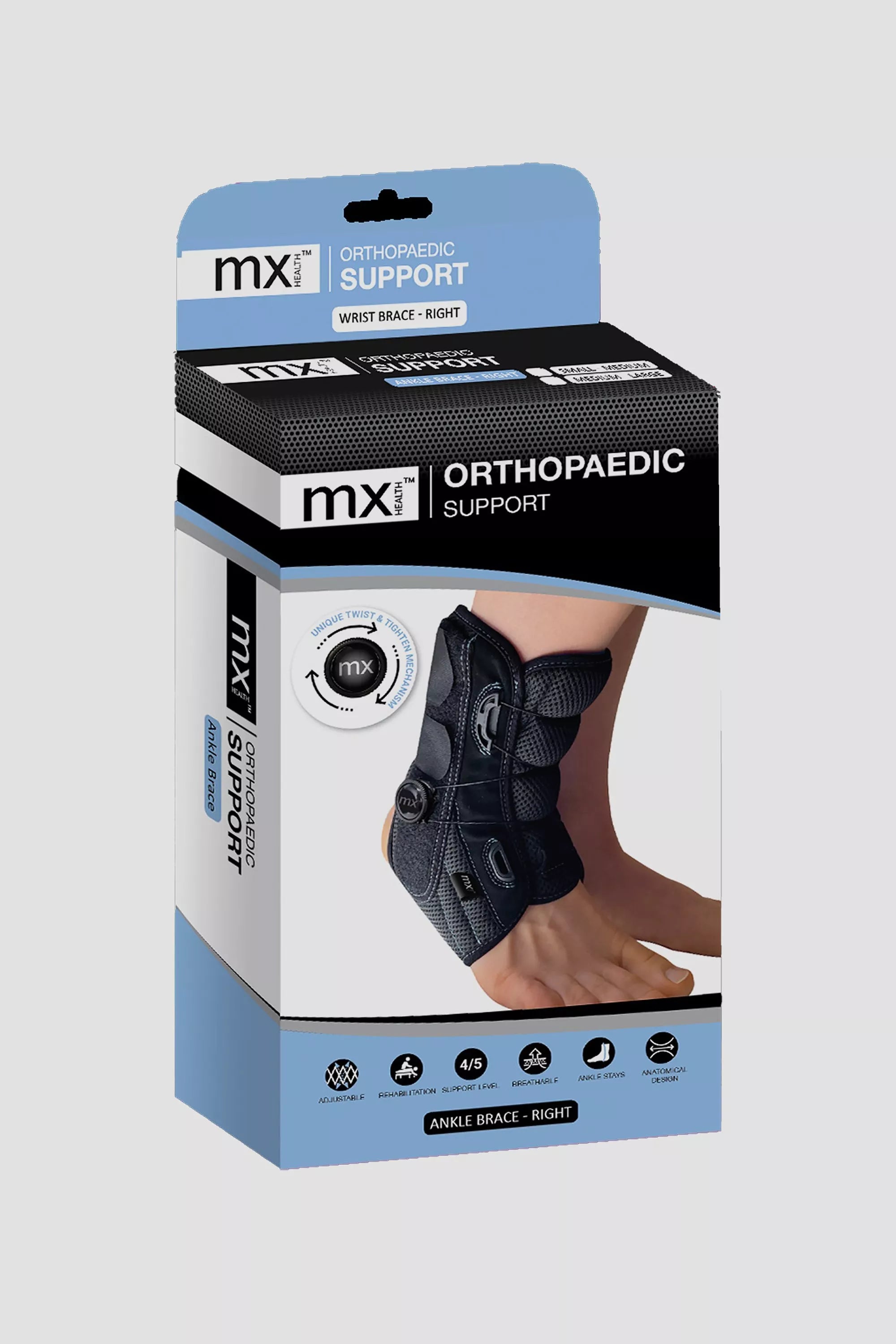 MX Support Ortho Ankle Brace Right