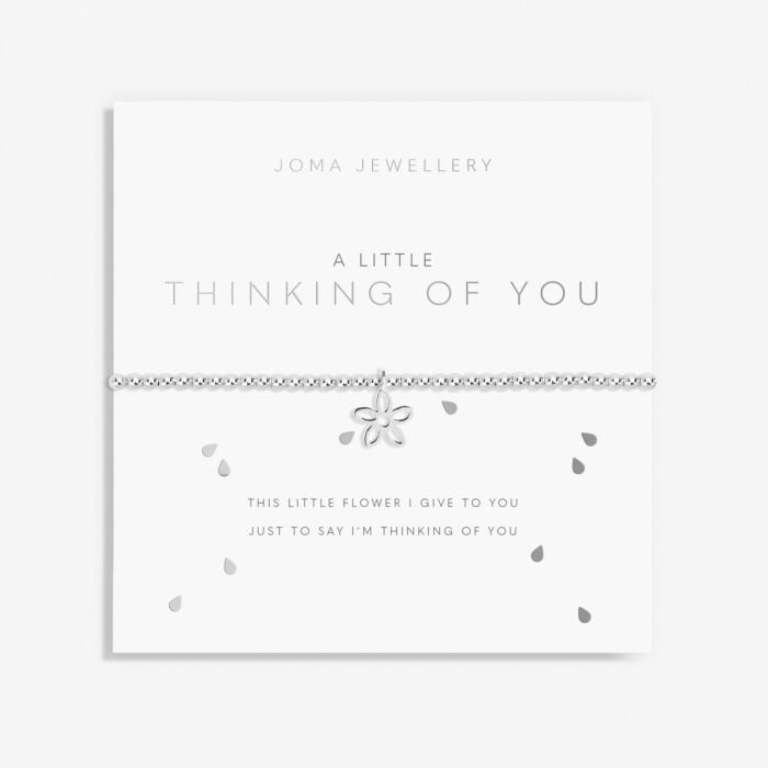 Joma A Little 'Thinking Of You' Flower Bracelet in Silver Plating 2702
