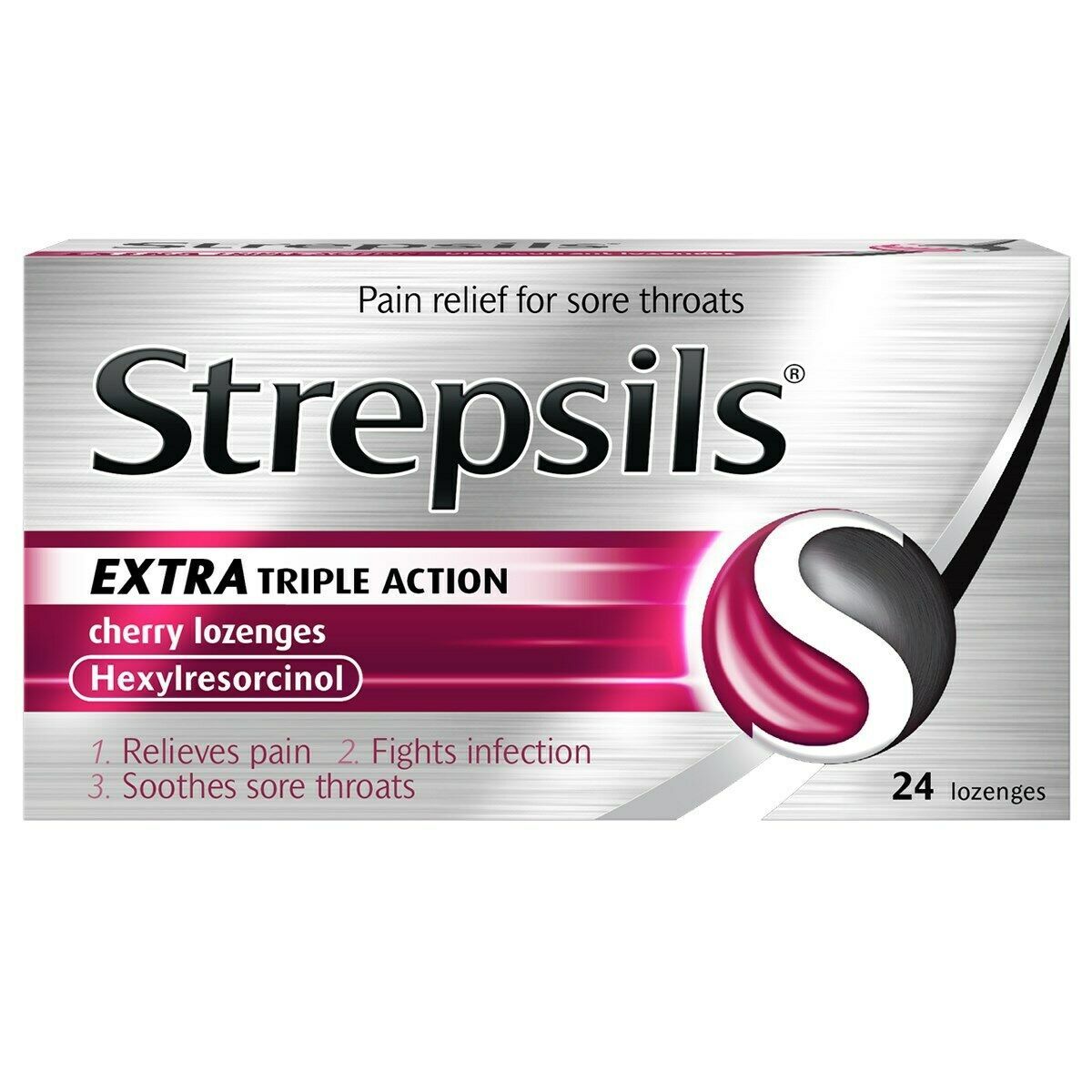 Strepsils Extra - Throat Pain Relief Lozenges 24s