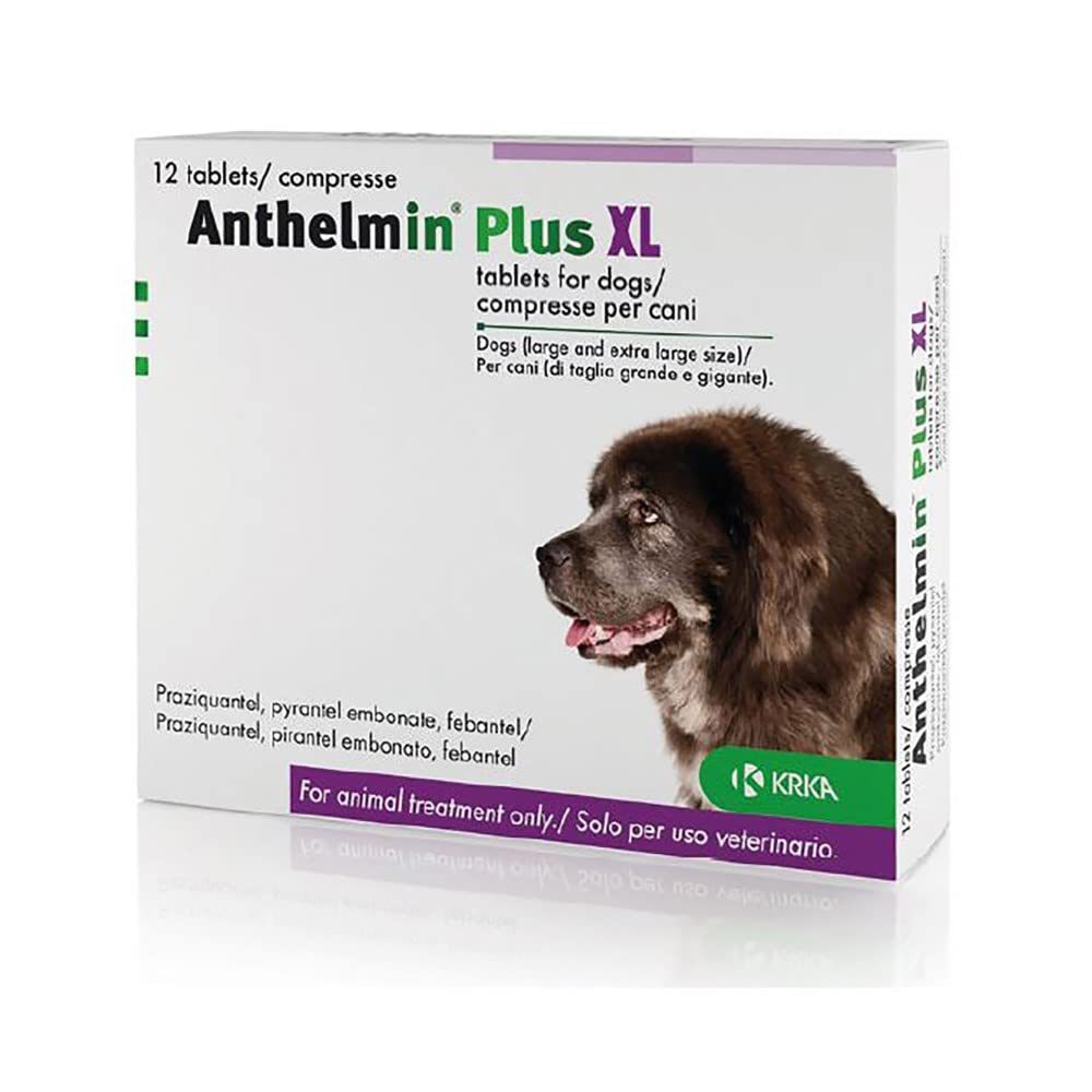 Anthelmin Plus XL Flavoured Tablets for Large and Extra Large Dogs 175mg/504mg/525mg