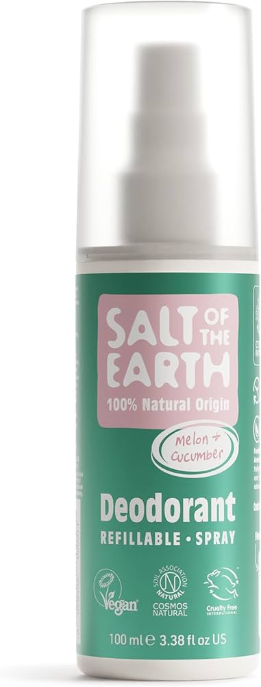 Salt of the Earth - Melon & Cucumber Natural Deodorant Refillable Spray 100ml