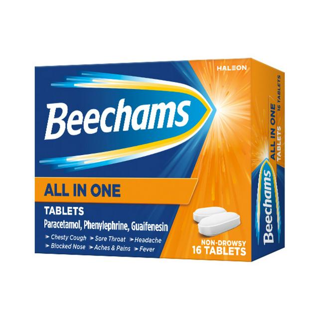 Beechams All in One Cold and Flu Tablets 16s