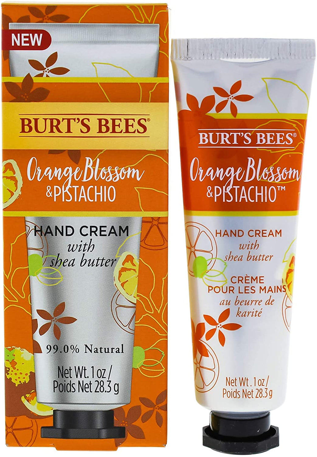 Burt’s Bees® Moisturising Hand Cream with Shea Butter, Orange Blossom & Pistachio, 1 Tube 28.3g