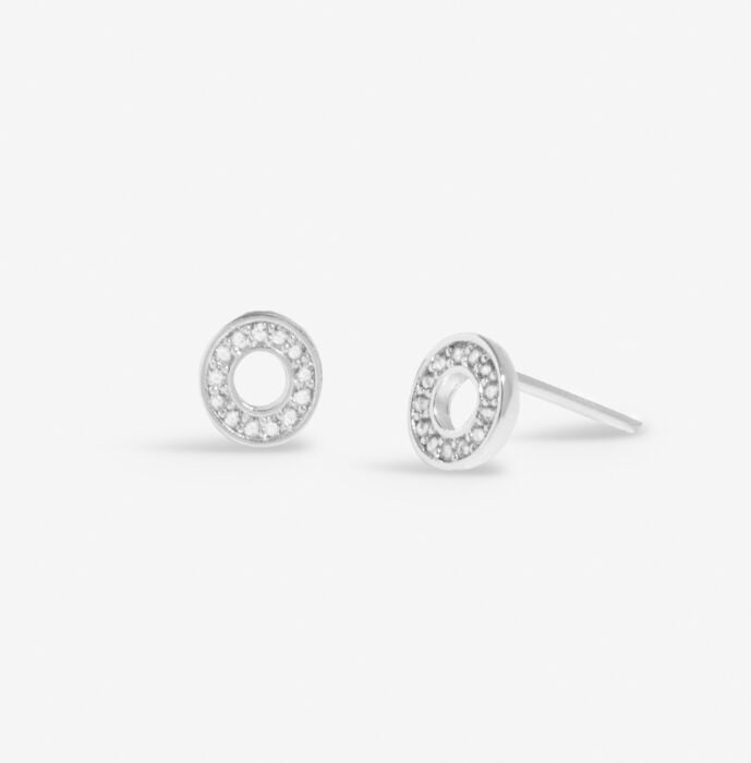 Joma Soul Shine Plaited Hoop Earrings in Silver Plating 7603