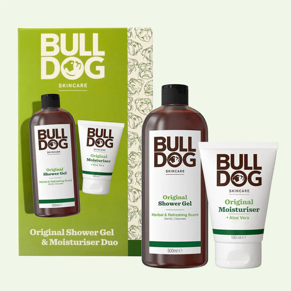 Bulldog Skincare | Men's Gift Set | Lemon & Bergamot Shower Gel and Original Moisturiser Duo