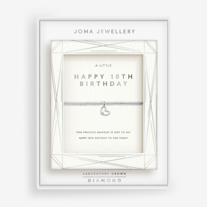 Joma Laboratory Grown Diamond A Little 'Happy 18th Birthday' Bracelet