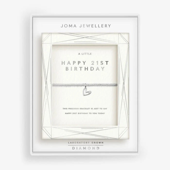 Joma Laboratory Grown Diamond A Little 'Happy 21st Birthday' Bracelet