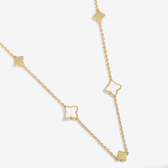 Joma Style Stories Mother Of Pearl Clover Necklace 9202