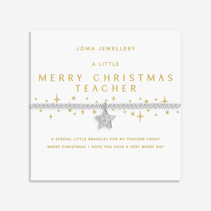 Joma Christmas A Little 'Merry Christmas Teacher' Bracelet 9277