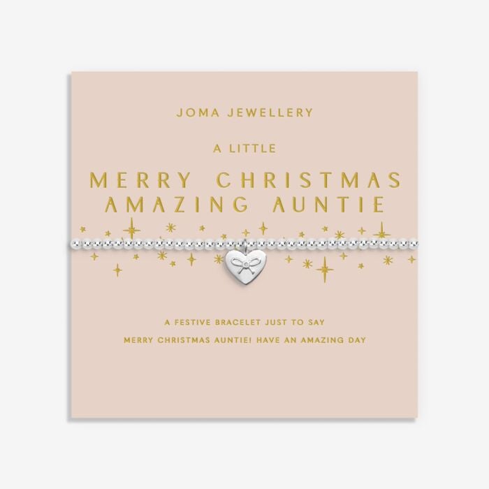 Joma Christmas A Little 'Merry Christmas Amazing Auntie' Bracelet 9278