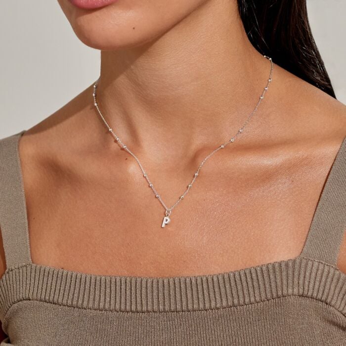 Joma A Little Alphabet Necklace in Silver Plating