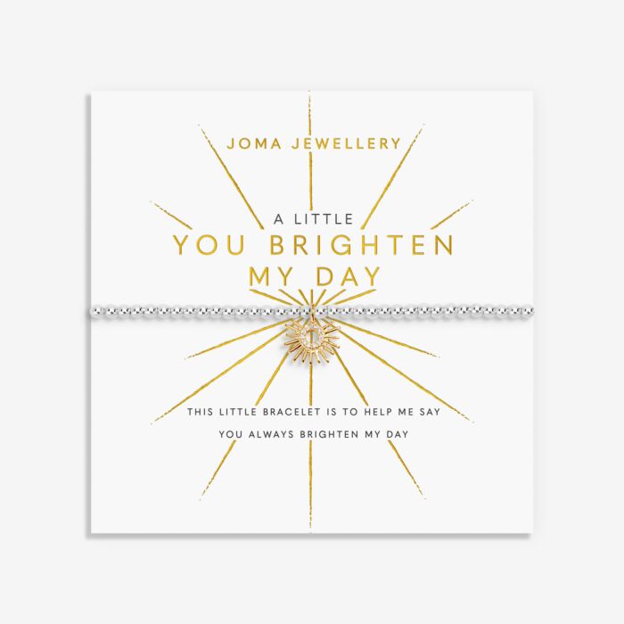 Joma A Little 'You Brighten My Day' Bracelet in Silver and Gold Plating