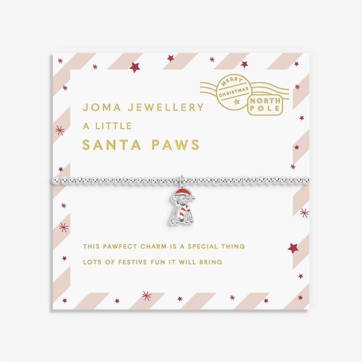 Joma Kids' Christmas A Little ' Santa Paws ' Bracelet C897