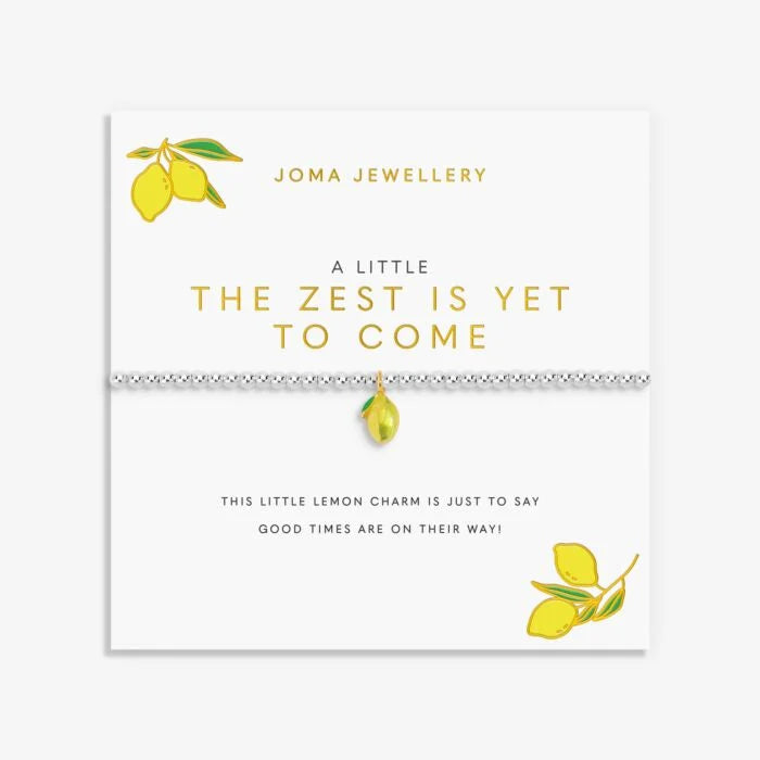 A Little Vibes 'The Zest Is Yet To Come' Bracelet in Silver Plating