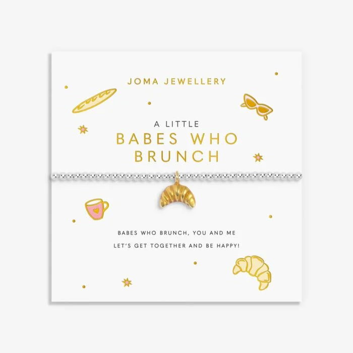 Joma A Little Vibes 'Babes Who Brunch' Bracelet in Silver Plating