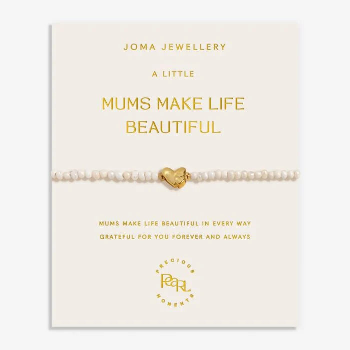 Joma Precious Moments 'Mums Make Life Beautiful' Bracelet in Gold Plating