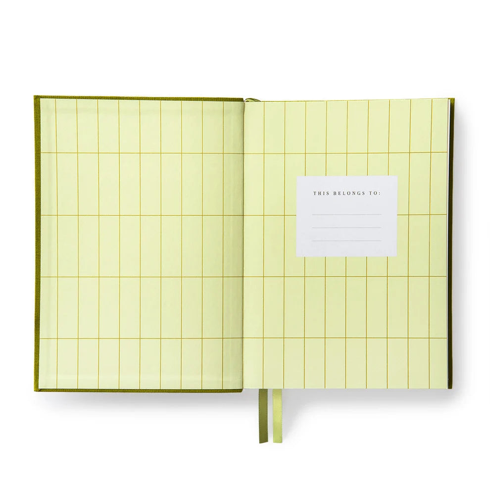 OHH DEER Olive Green Fabric Daily Planner