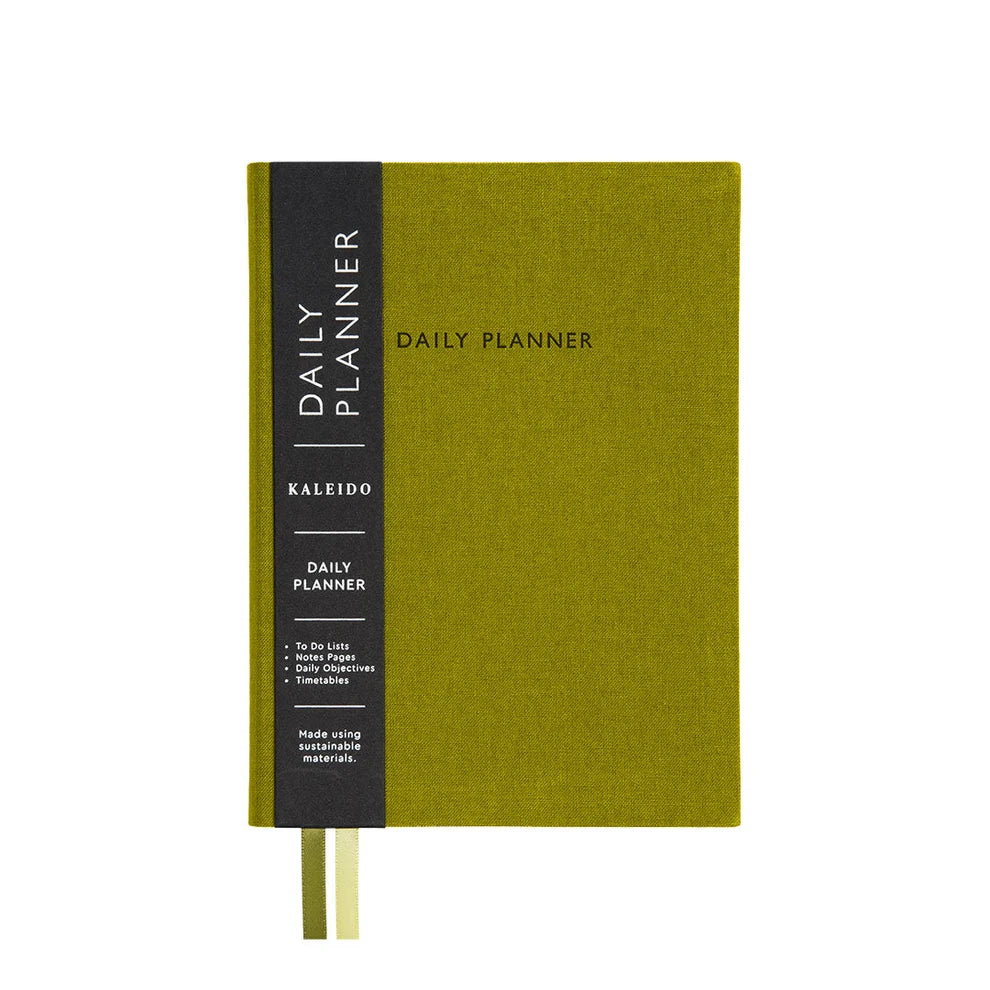 OHH DEER Olive Green Fabric Daily Planner
