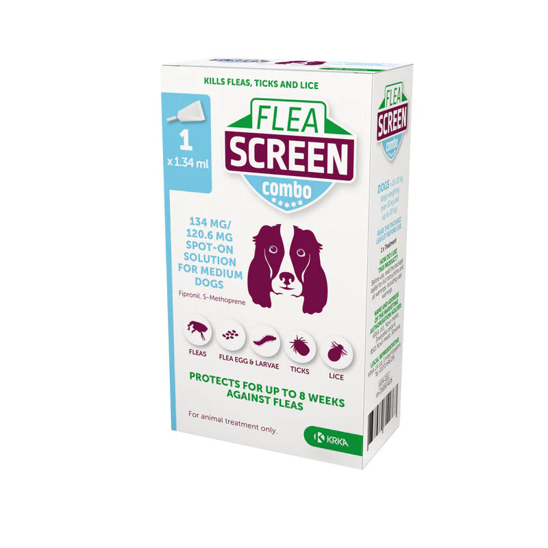 Flea Screen Combo Spot-on Solution - Medium dogs weighing 10-20kg