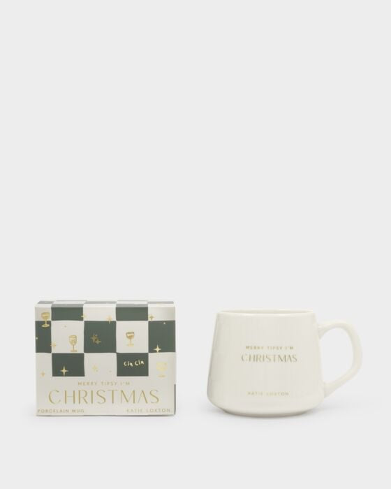 Katie Loxton Porcelain Mug 'Merry Tipsy I'm Christmas'