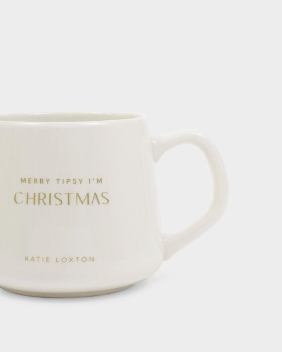 Katie Loxton Porcelain Mug 'Merry Tipsy I'm Christmas'