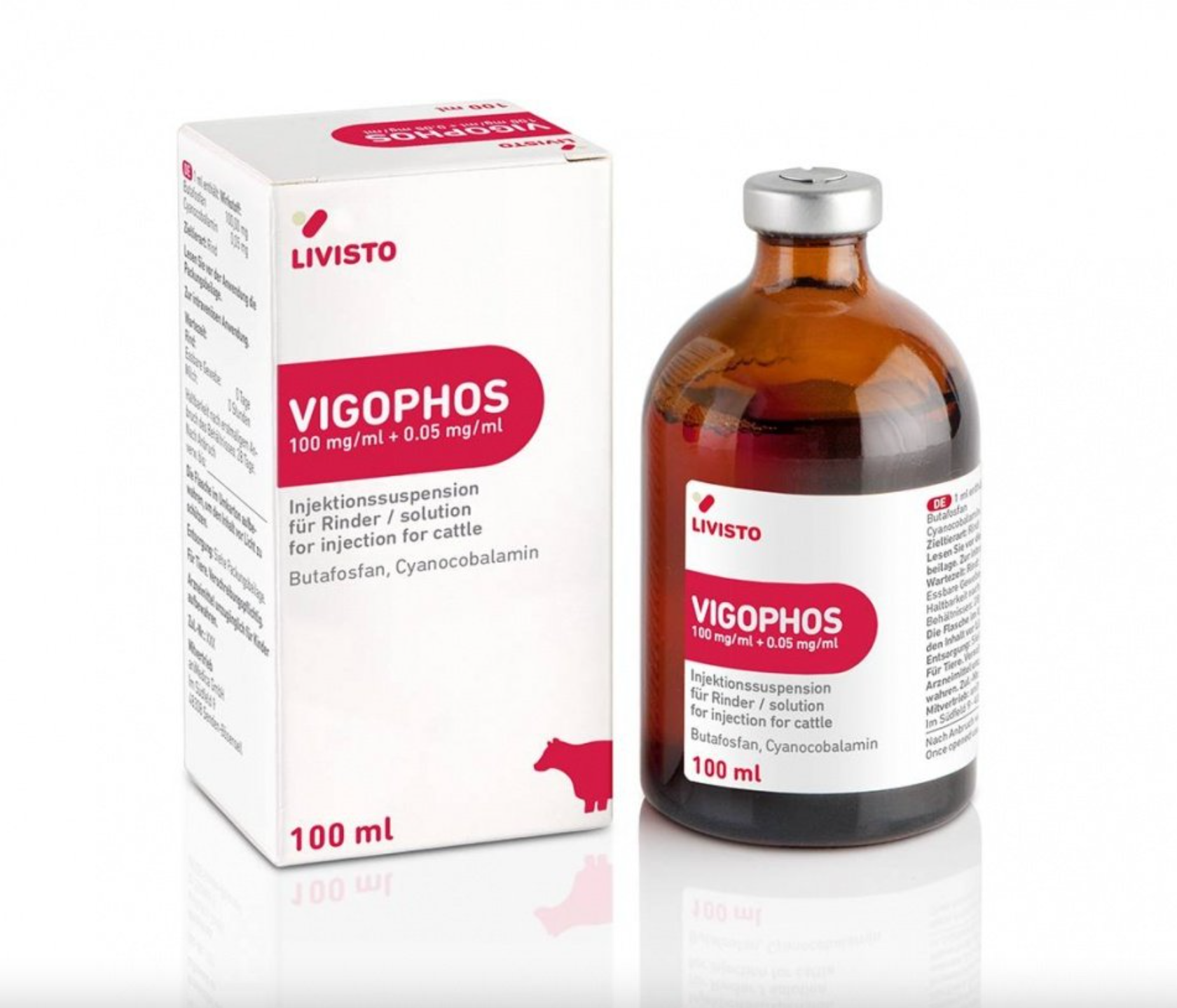 Vigophos 100 mg / ml + 0.05 mg / ml Injection 100ml