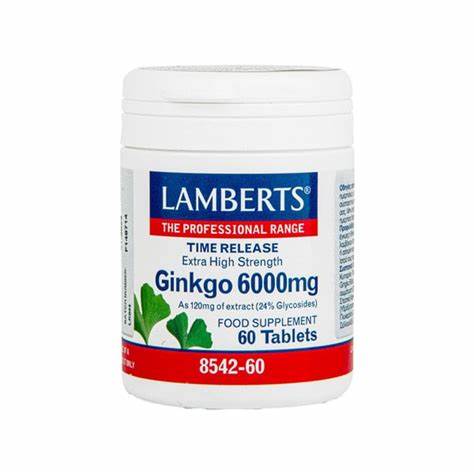 Lamberts Ginkgo 6000mg Tabs 60