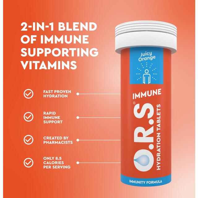 O.R.S. Immune Hydration Tablets Orange 20s