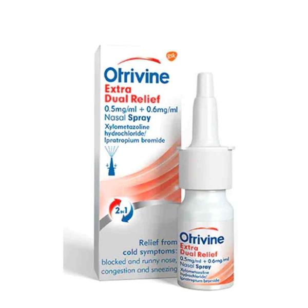 Otrivine Extra Dual Relief 0.5mg/ml + 0.6mg/ml Nasal Spray 10ml