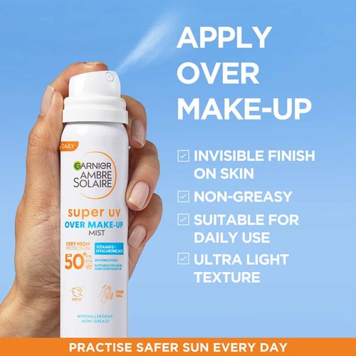 Garnier Ambre Solaire Super UV Over Makeup SPF50+ protection mist 75ml