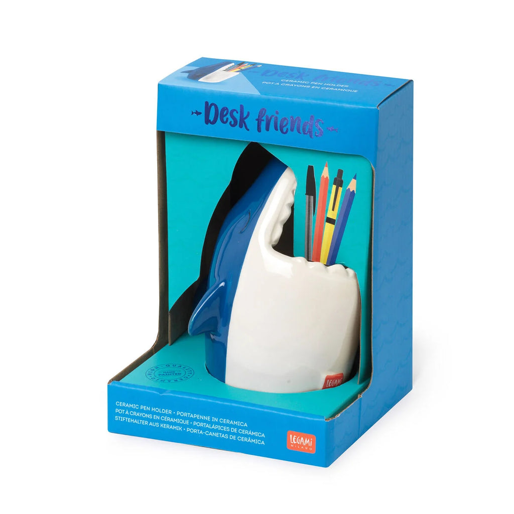 legami Shark Ceramic Pen Holder - Desk Friends