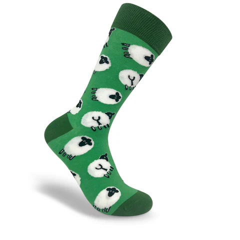 Thomas Joseph Whimsy Green Sheep Socks