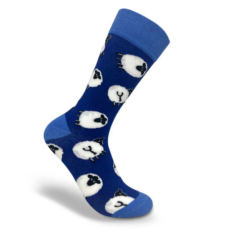 Thomas Joseph Whimsy Blue Sheep Socks