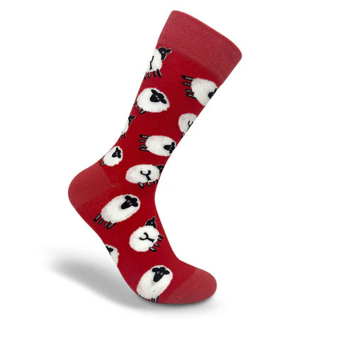 Thomas Joseph Whimsy Red Sheep Socks