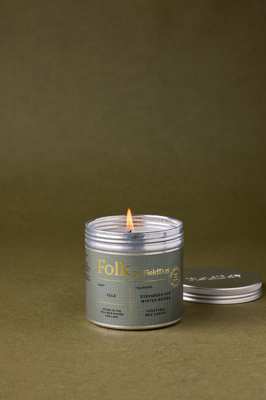 Folk Tin Candle Yule