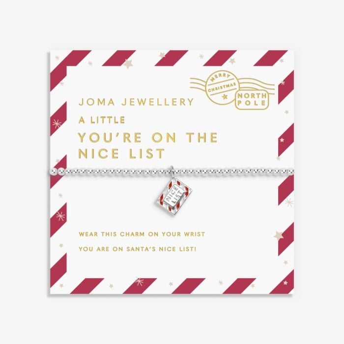 Joma Kids  Love From Santa 'You're On The Nice List' Bracelet C896