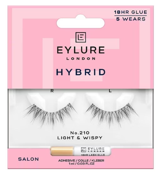 Eylure Hybrid Lashes No. 210 and Lash Adhesive 1ml
