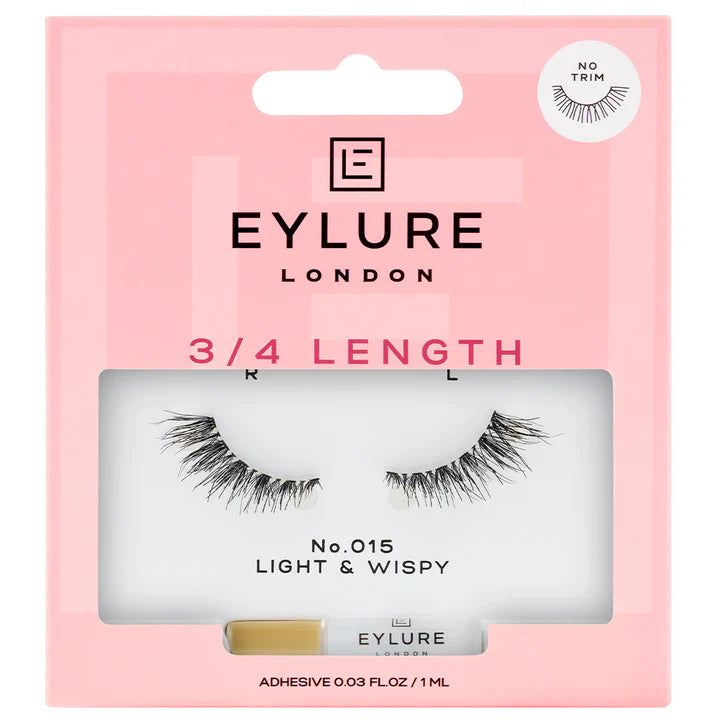 Eylure 3/4 Length Lashes - 015 and Lash Adhesive 1ml