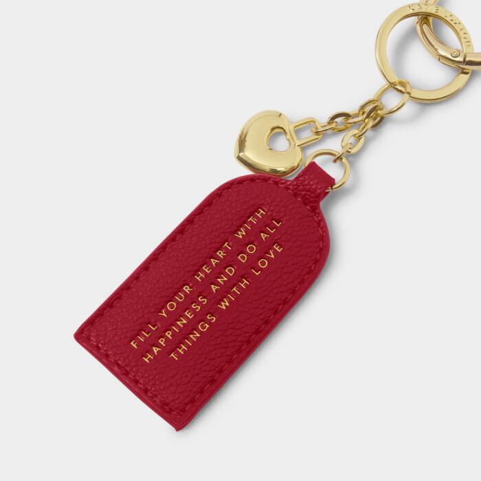 Katie Loxton Keepsake Charm Keyring  'Fill Your Heart With Happiness And Do All Things With Love'