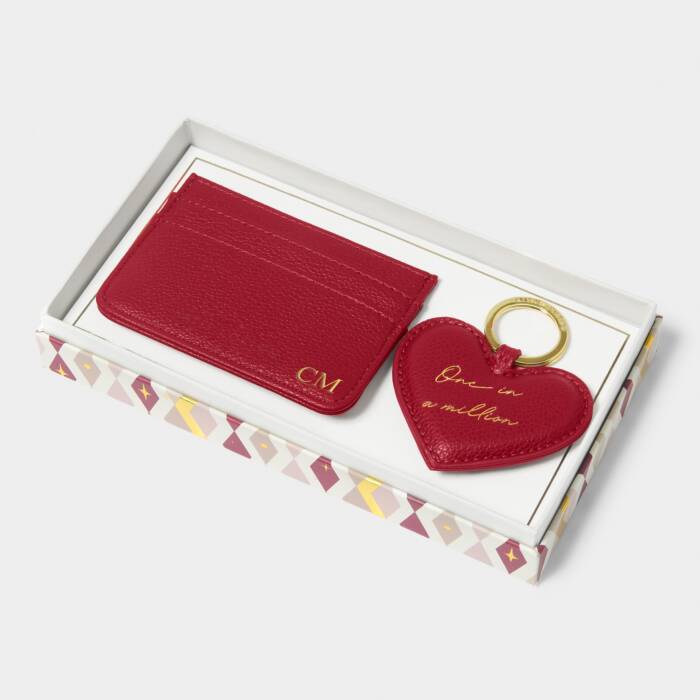 Heart Keyring And Card Holder Set 'One In A Million'