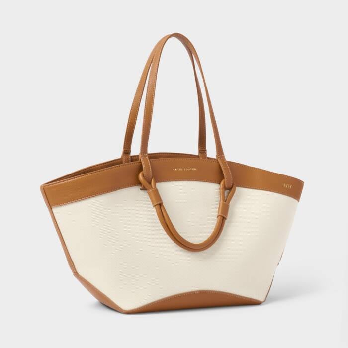 Katie Loxton Siena Canvas Tote Bag in Cognac