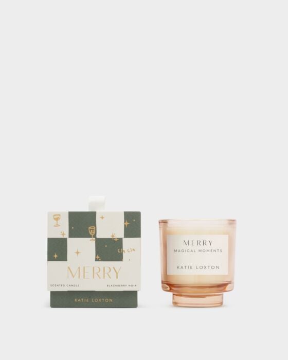 Katie Loxton Sentiment Candle 'Merry'  Blackberry Noir