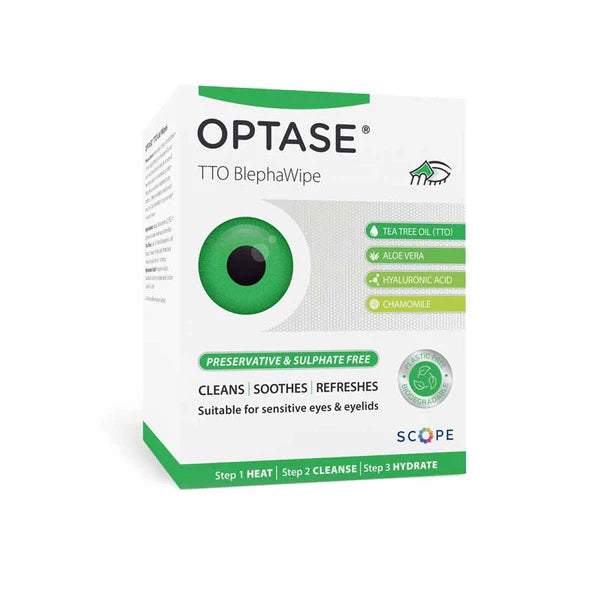 Optase Tea Tree Oil Eyelid Cleansing Wipes- 20 Sterile Wipes