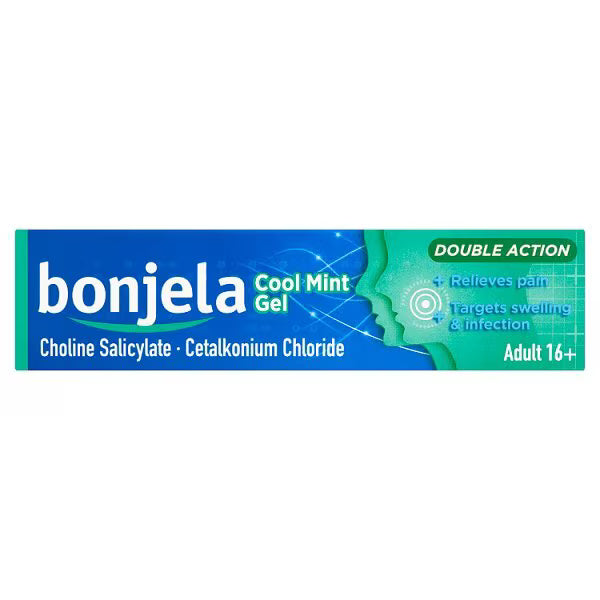 Bonjela Antiseptic Pain Relieving Gel for Mouth Ulcers Cool Mint 15g
