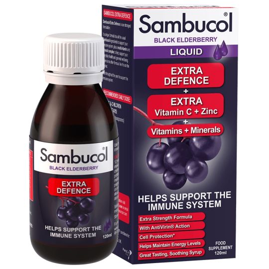 Sambucol Immune Support Extra Defence Liquid  (120ml)