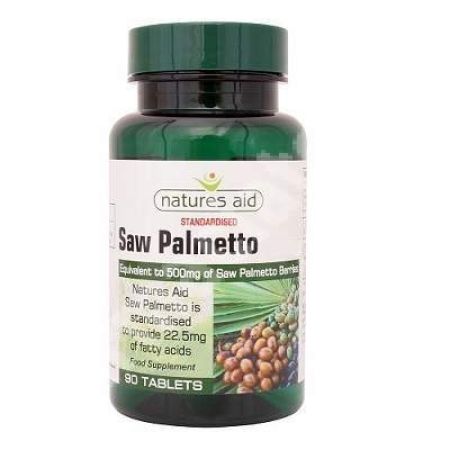 Natures Aid Saw Palmetto 500mg 90 tabs