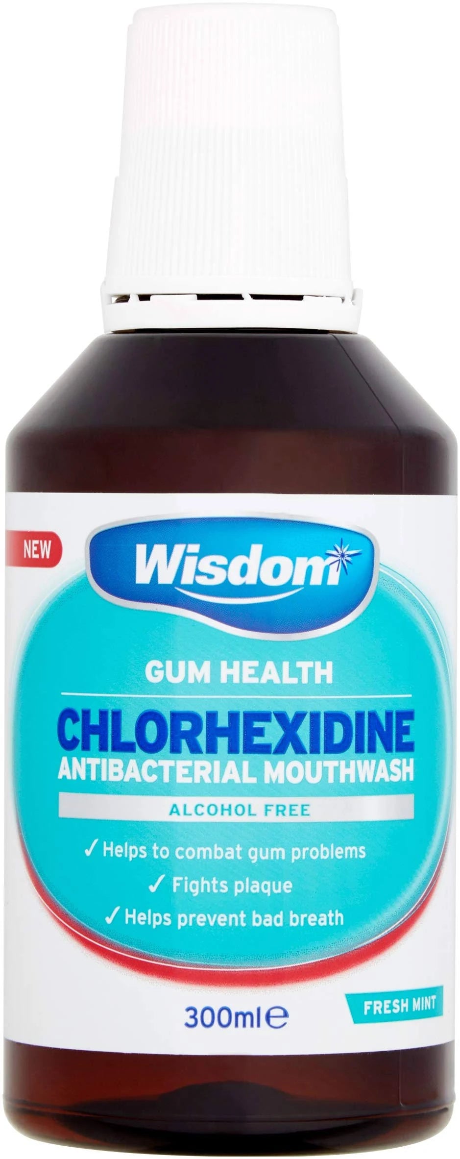 Wisdom Chlorhexidine Antibacterial mouthwash 300ml